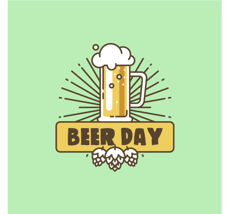 Beer mats for beer mug celebration - TenStickers