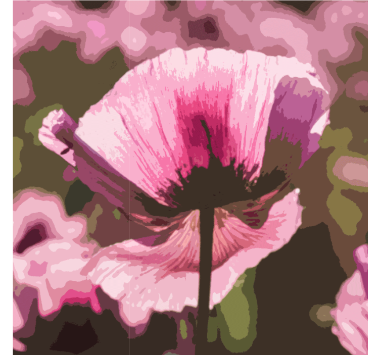 Modern coasters with vibrant floral design - TenStickers