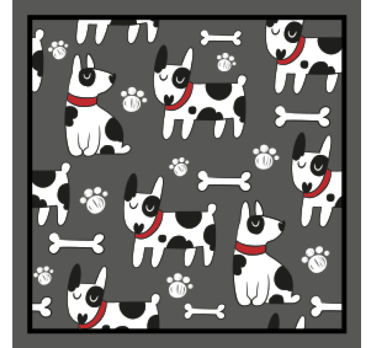 Modern coasters playful dog design - TenStickers