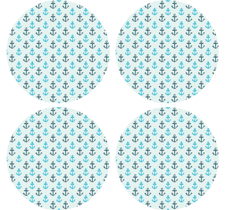 Coasters anchor pattern design - TenStickers