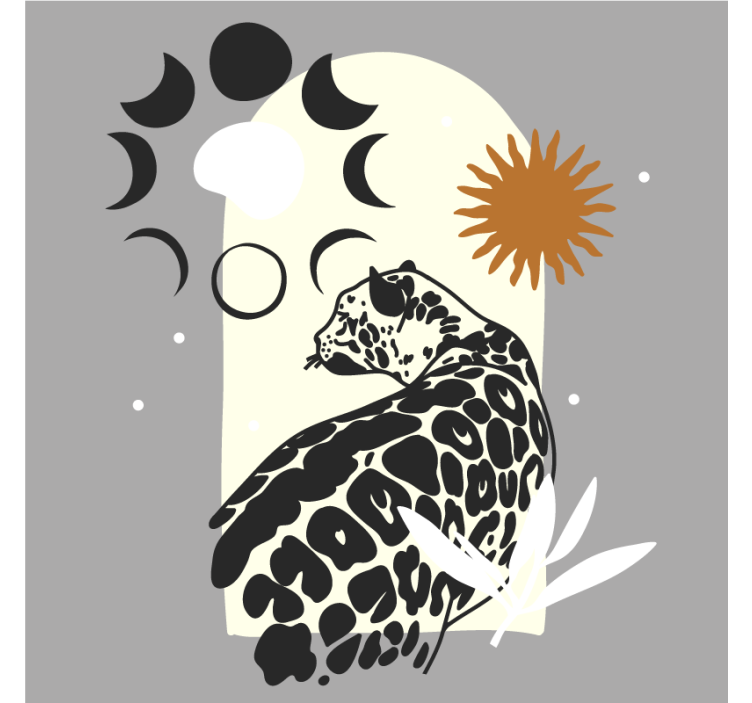 Geek coasters elegant leopard silhouette - TenStickers