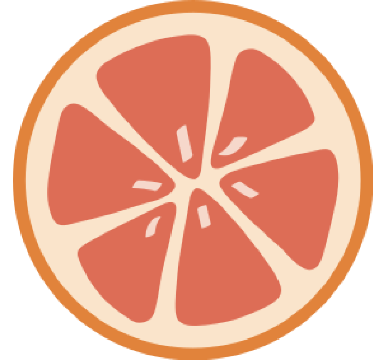 Beer mats citrus fruit slice designs - TenStickers