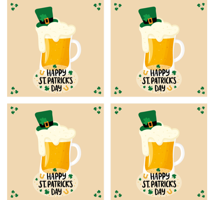 Beer mats for festive beer mugs - TenStickers
