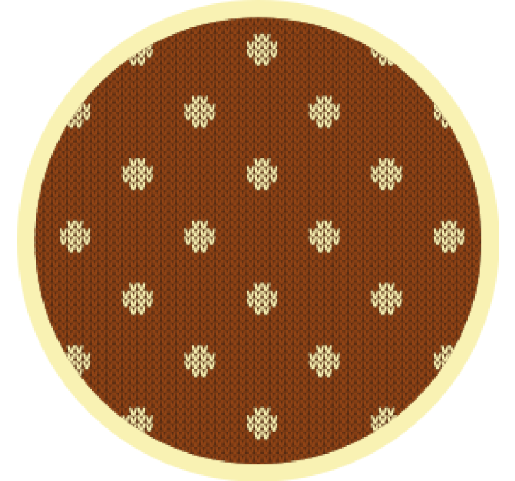 Coasters with textured brown polka dots - TenStickers
