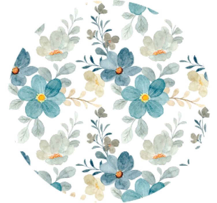 Watercolor vintage flowers coaster - TenStickers