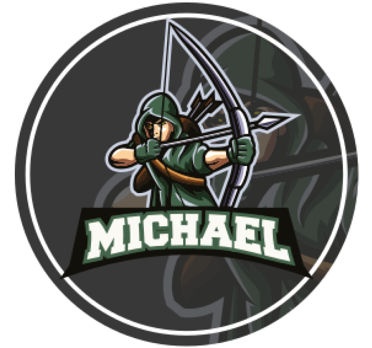 Personalisable coasters archer with name - TenStickers