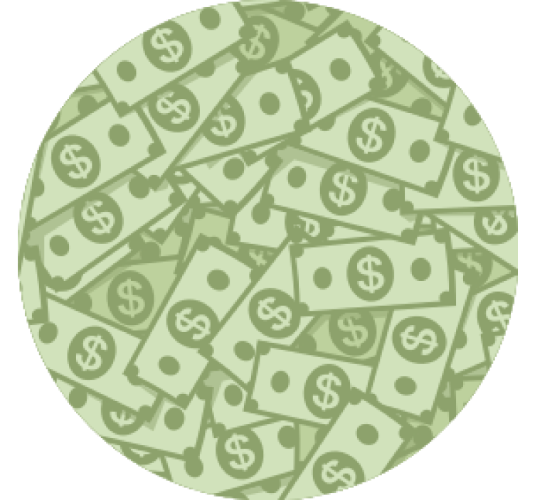 Modern coasters cash pattern design - TenStickers