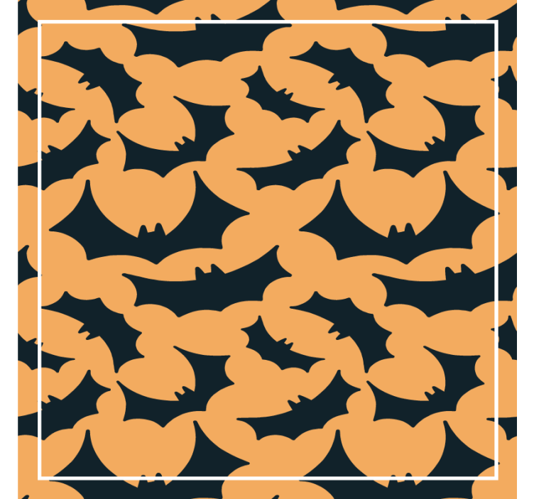 Halloween coaster with bat pattern design - TenStickers