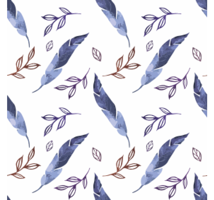 Foliage watercolor patterns coasters - TenStickers