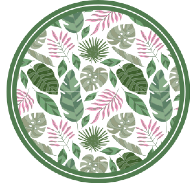 Tropical leaf concept beer mats - TenStickers