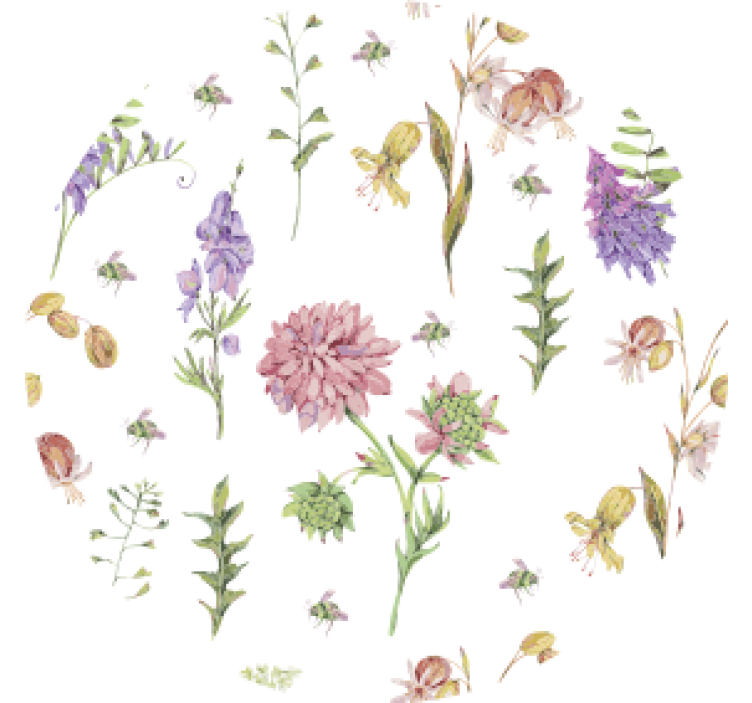 Floral patterned coasters - TenStickers