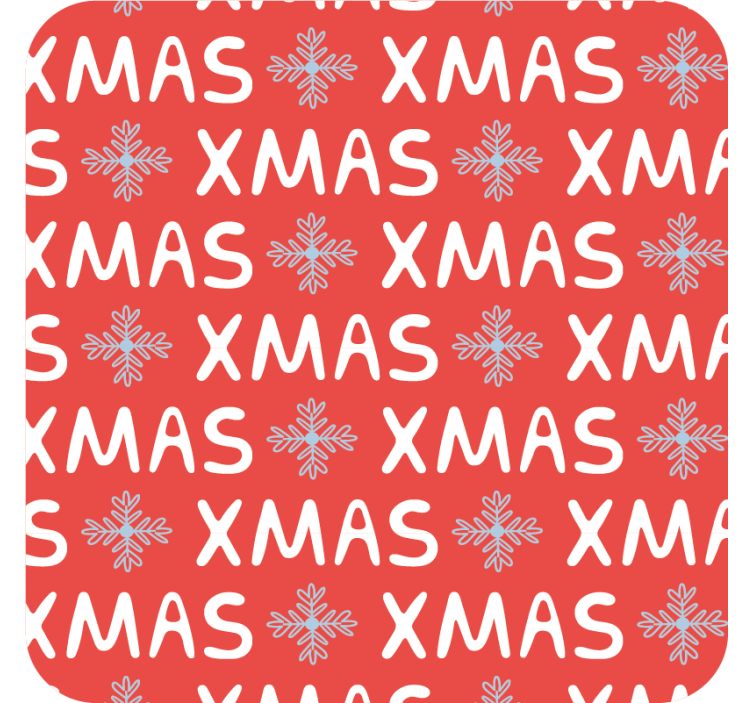 Christmas coasters with festive holiday design - TenStickers
