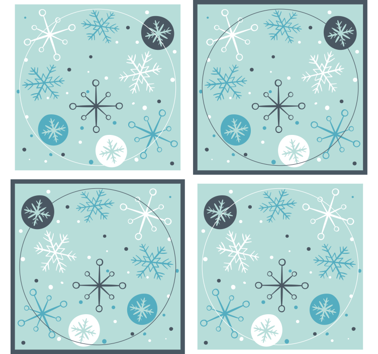 Christmas coasters snowflake patterns collection - TenStickers