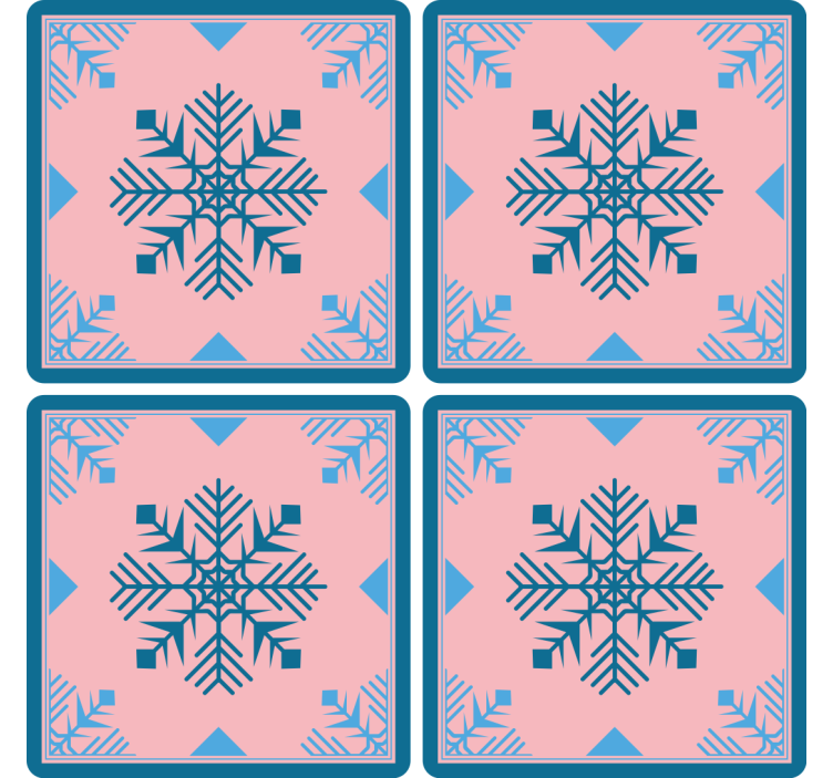 Christmas coasters snowflake patterned silicone mat - TenStickers