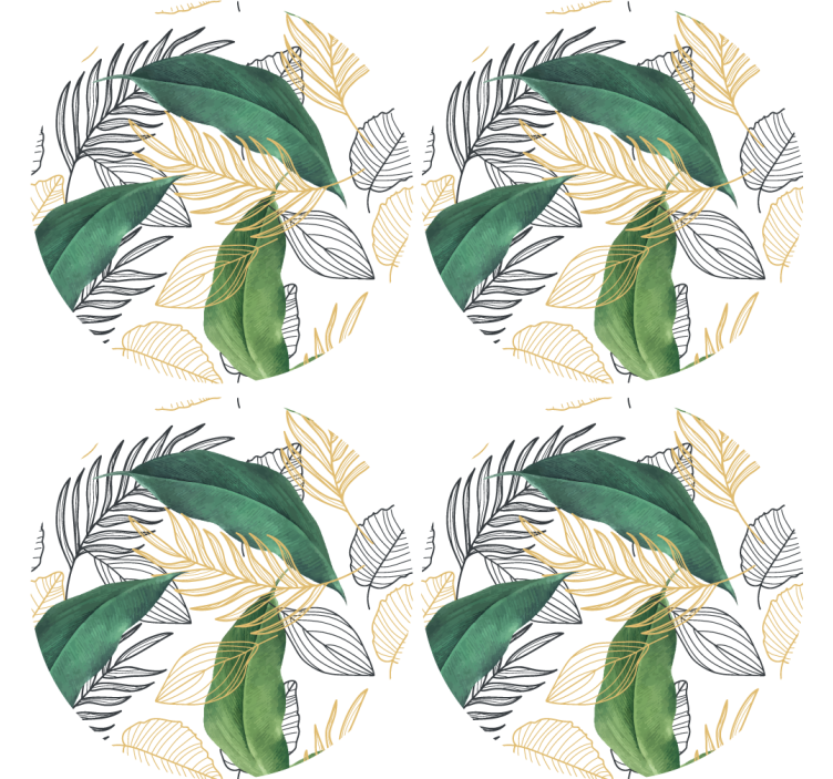 Modern coasters lush greenery design - TenStickers