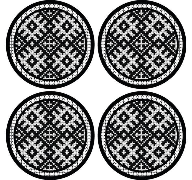 Coasters knitted design coasters - TenStickers
