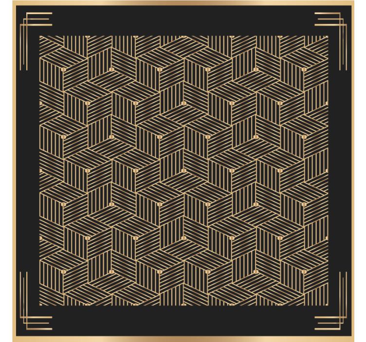 Coasters with geometric leaf design - TenStickers