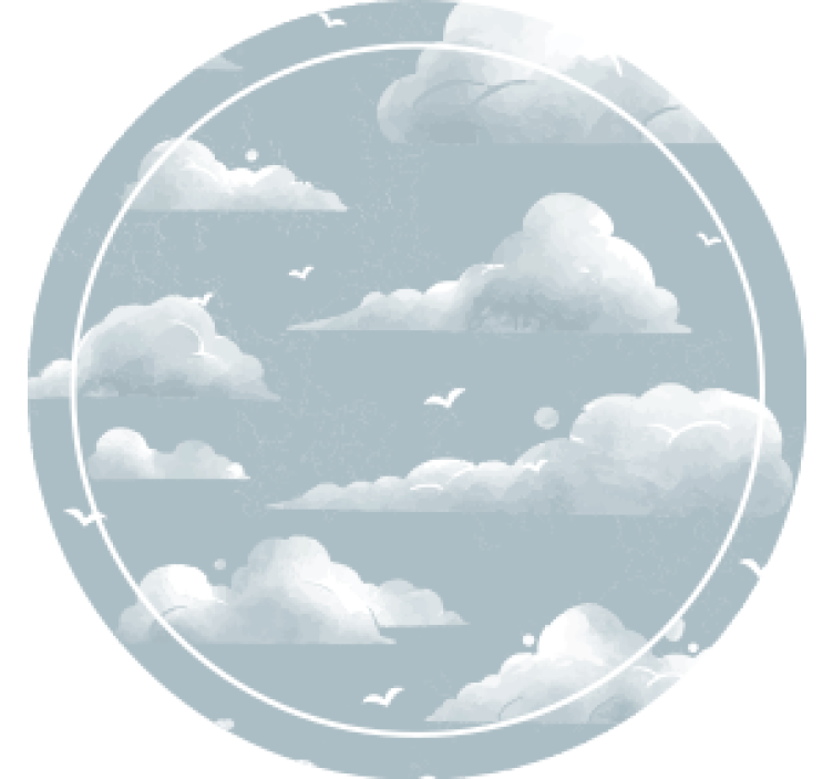 Coasters with cloudy sky design - TenStickers