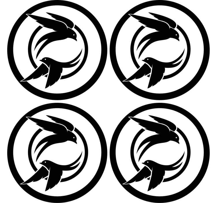 Geek coasters with stylized birds emblem - TenStickers