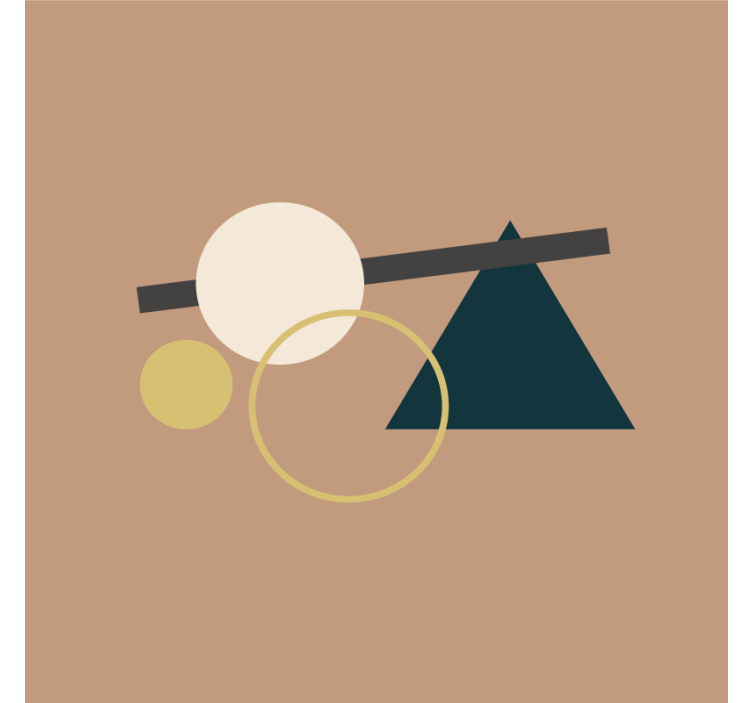 Modern coasters geometric shapes with circle - TenStickers