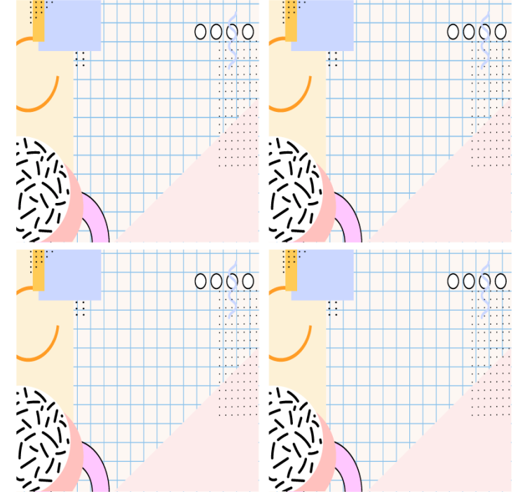 Modern coasters geometric patterned set - TenStickers