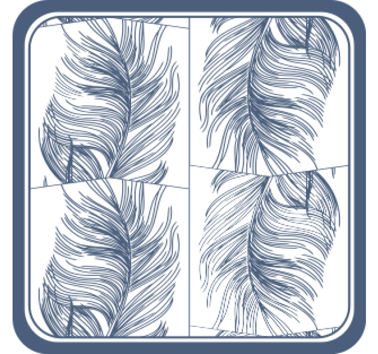 Elegant feather pattern coasters - TenStickers