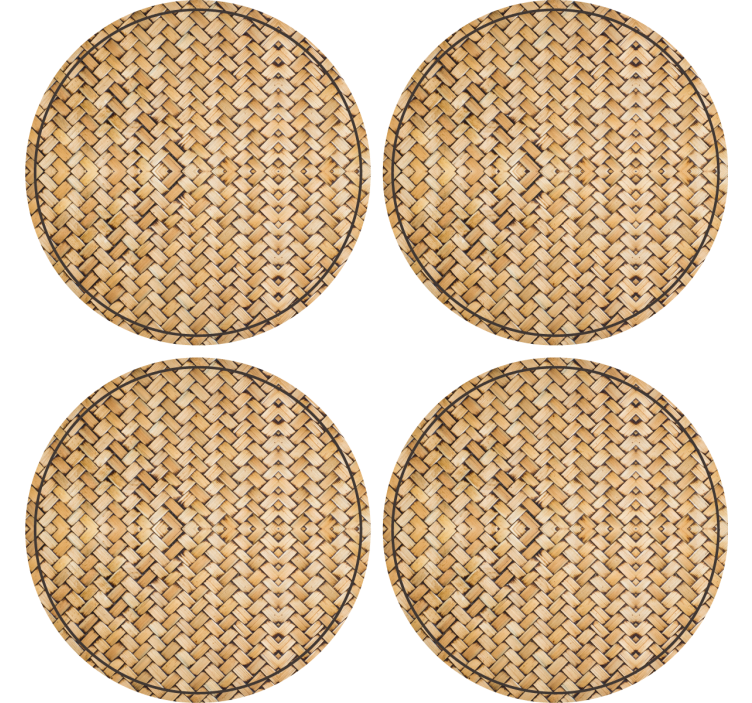 Coasters with textured round designs - TenStickers