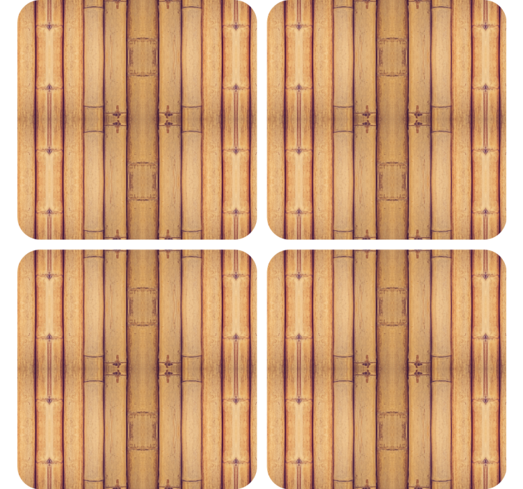 Bamboo textured surface coasters - TenStickers