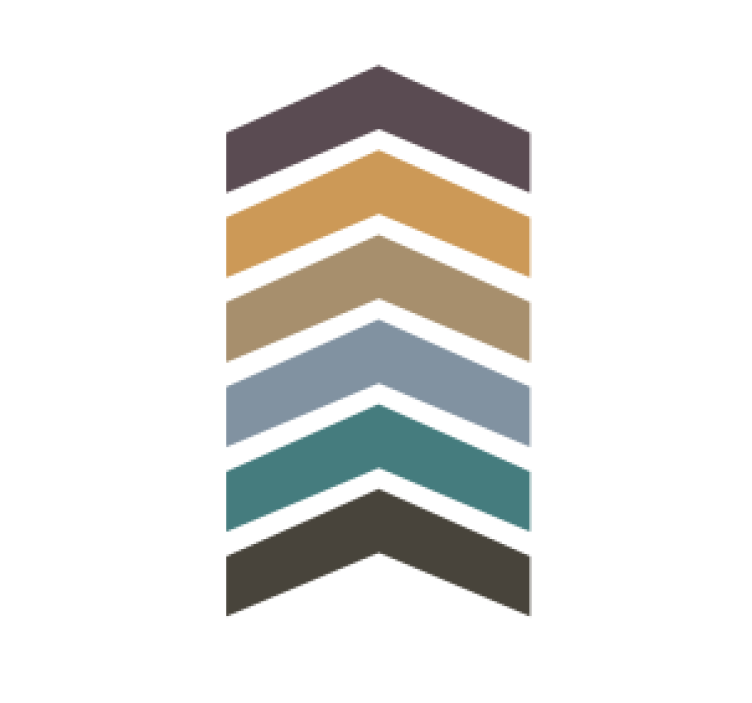 Coasters with layered chevron design - TenStickers