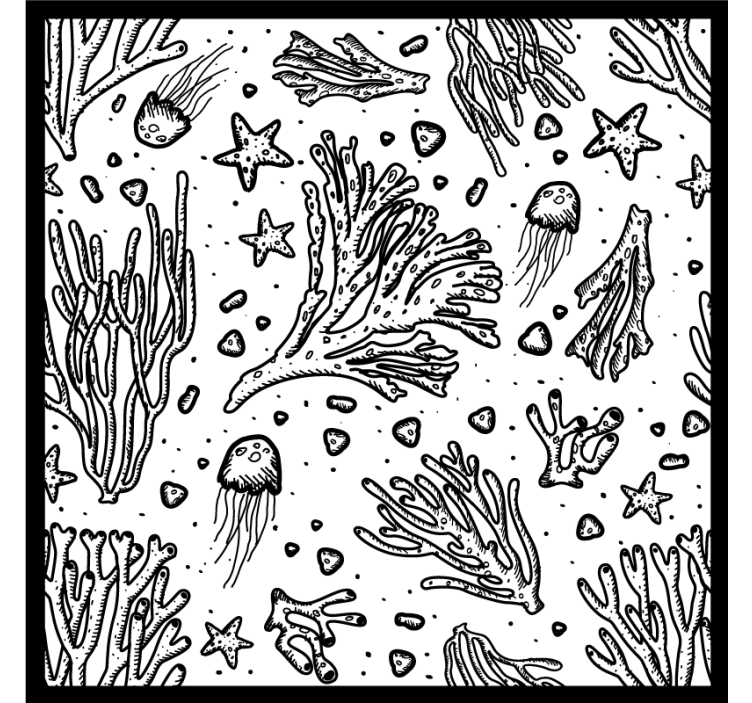 Underwater life elements coasters - TenStickers