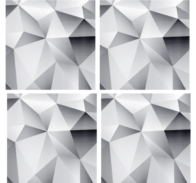 Coasters with geometric metallic design - TenStickers