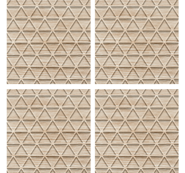 Textured geometric pattern coasters - TenStickers