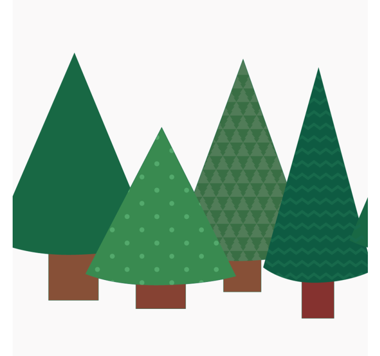 Christmas coasters stylized evergreen trees - TenStickers