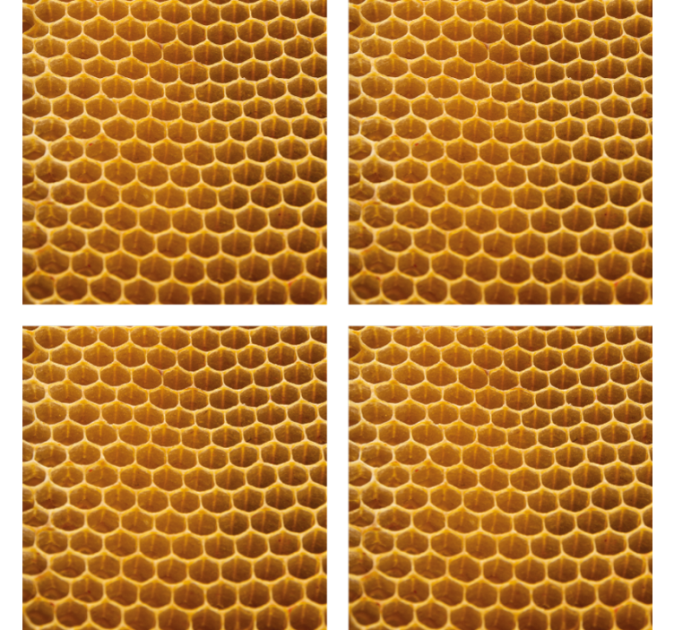 Beer mats honeycomb pattern - TenStickers