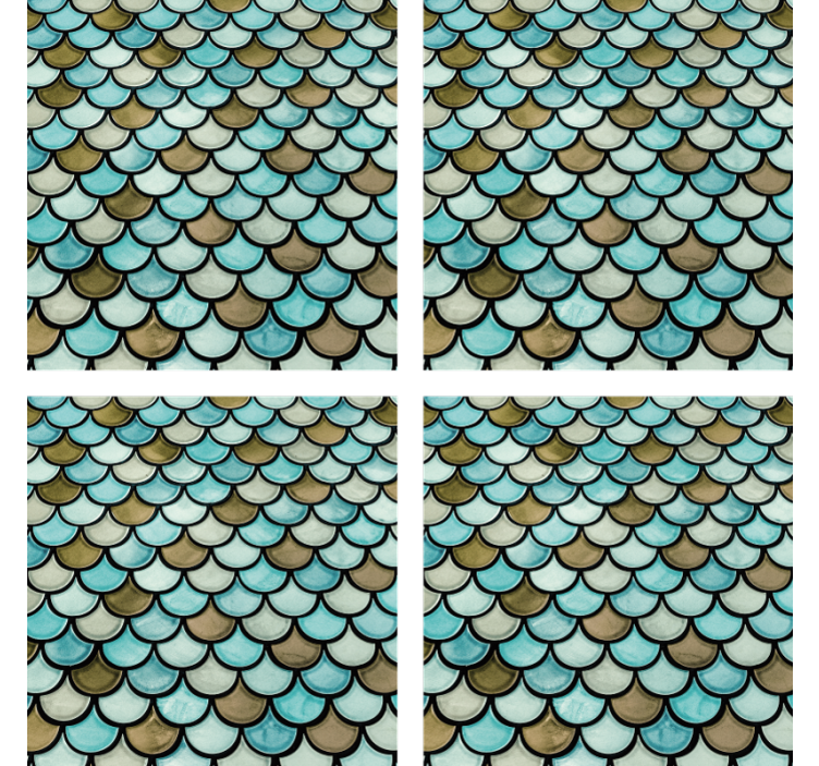 Dragon scales texture coaster - TenStickers