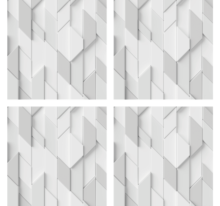 Geometric relief pattern coasters - TenStickers