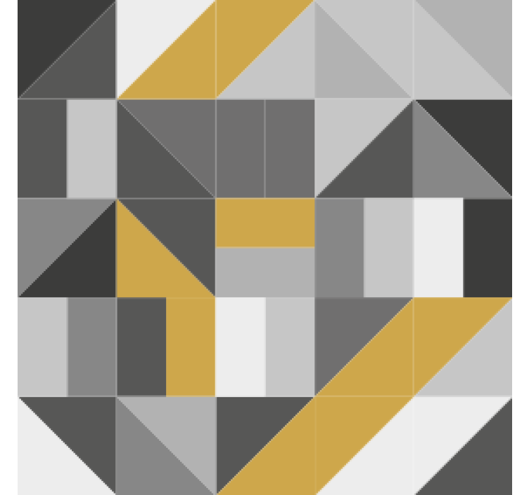 Coasters geometric blocks in yellow - TenStickers