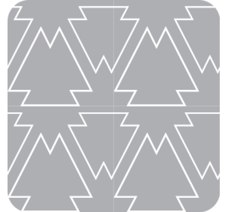 Coasters with angular tree design - TenStickers