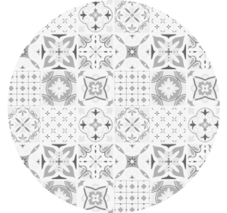 Coasters with geometric floral arrangement design - TenStickers