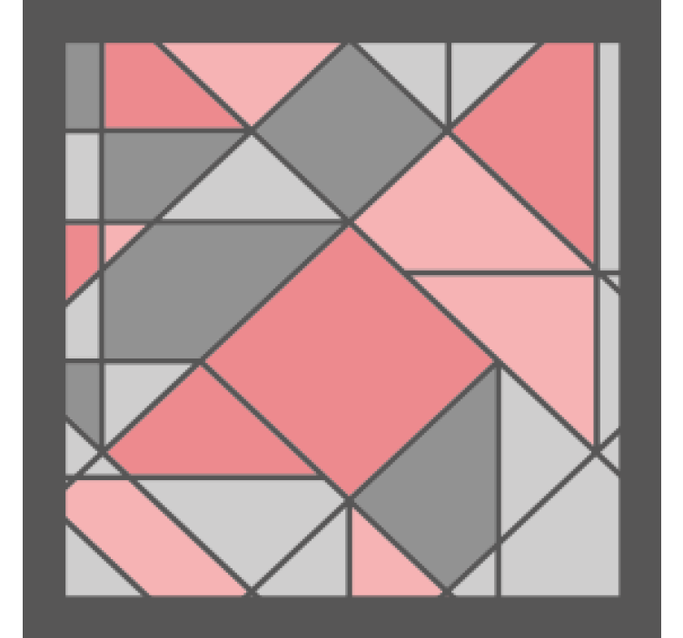 Coasters with geometric pattern design - TenStickers