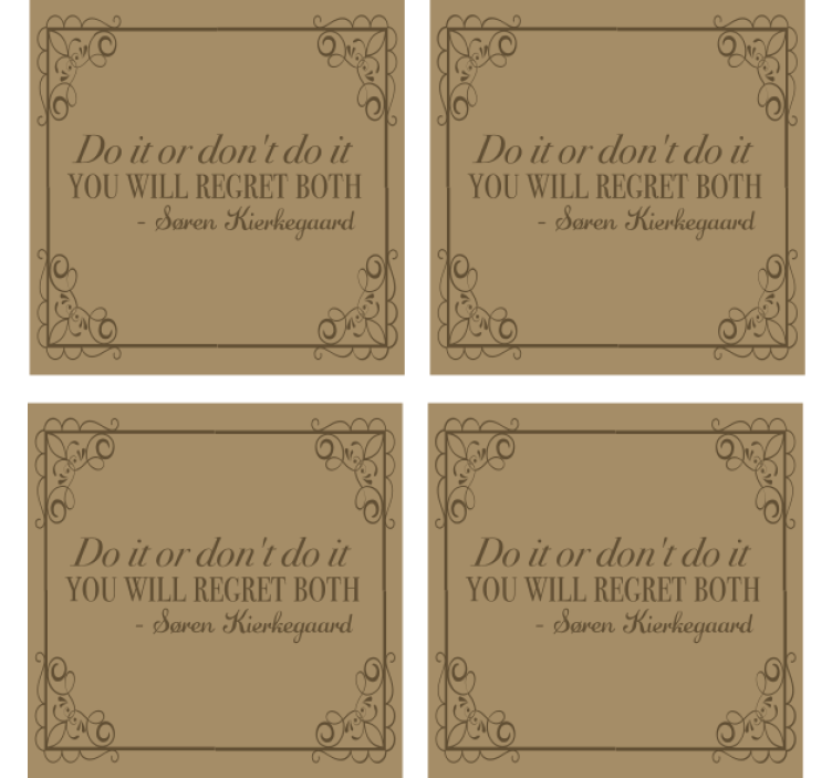 Text coasters sophisticated quote elegance - TenStickers