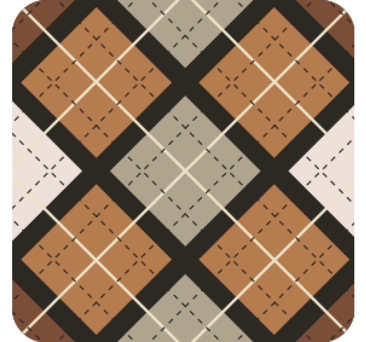 Coasters geometric pattern squares - TenStickers