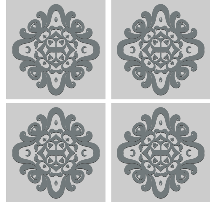 Coasters with elaborate pattern design - TenStickers