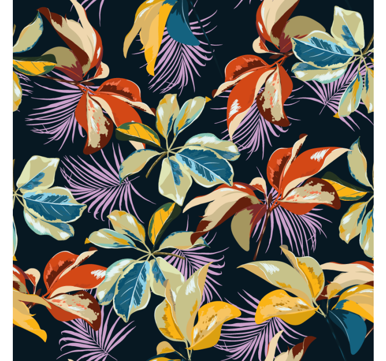 Coasters with vibrant leaf design - TenStickers