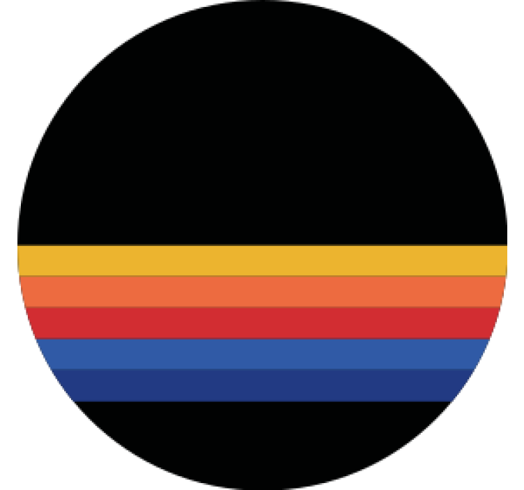 Coasters with colorful striped circular pattern - TenStickers