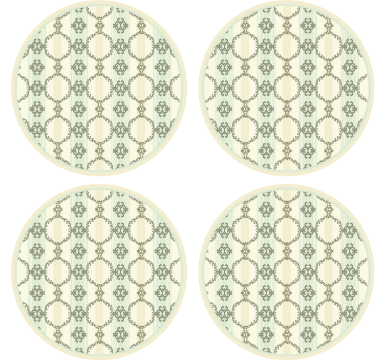 Coasters with detailed circular designs - TenStickers