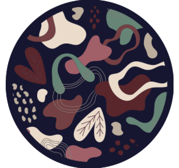 Coasters with organic shapes design - TenStickers