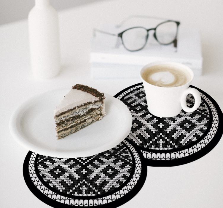 Coasters knitted design coasters - TenStickers