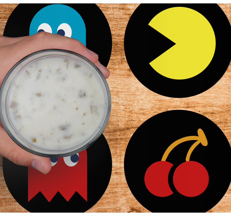 Geek coasters colorful vintage symbols - TenStickers