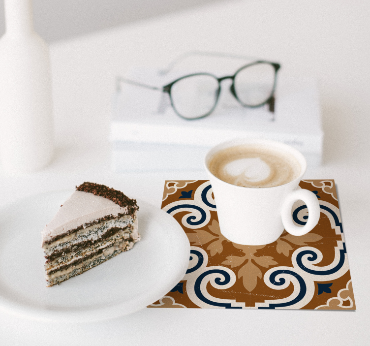 Cement style tiles coasters - TenStickers